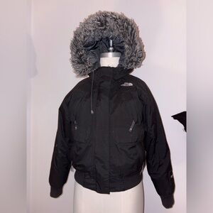 The North Face Black Puffer with Faux Fur Trim